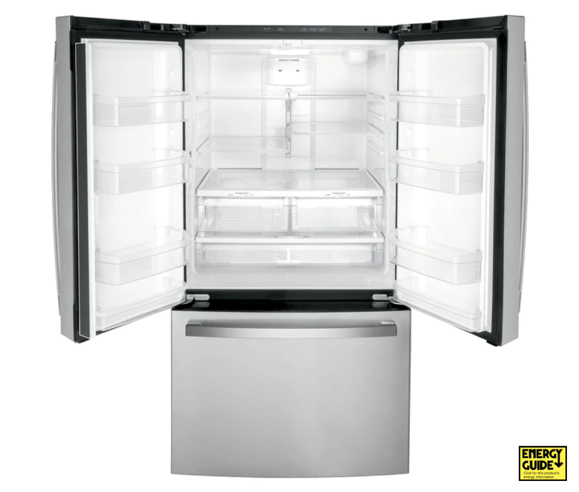 GE 27 cu ft French Door Refrigerator Stainless Steel Mikes Rent To Own